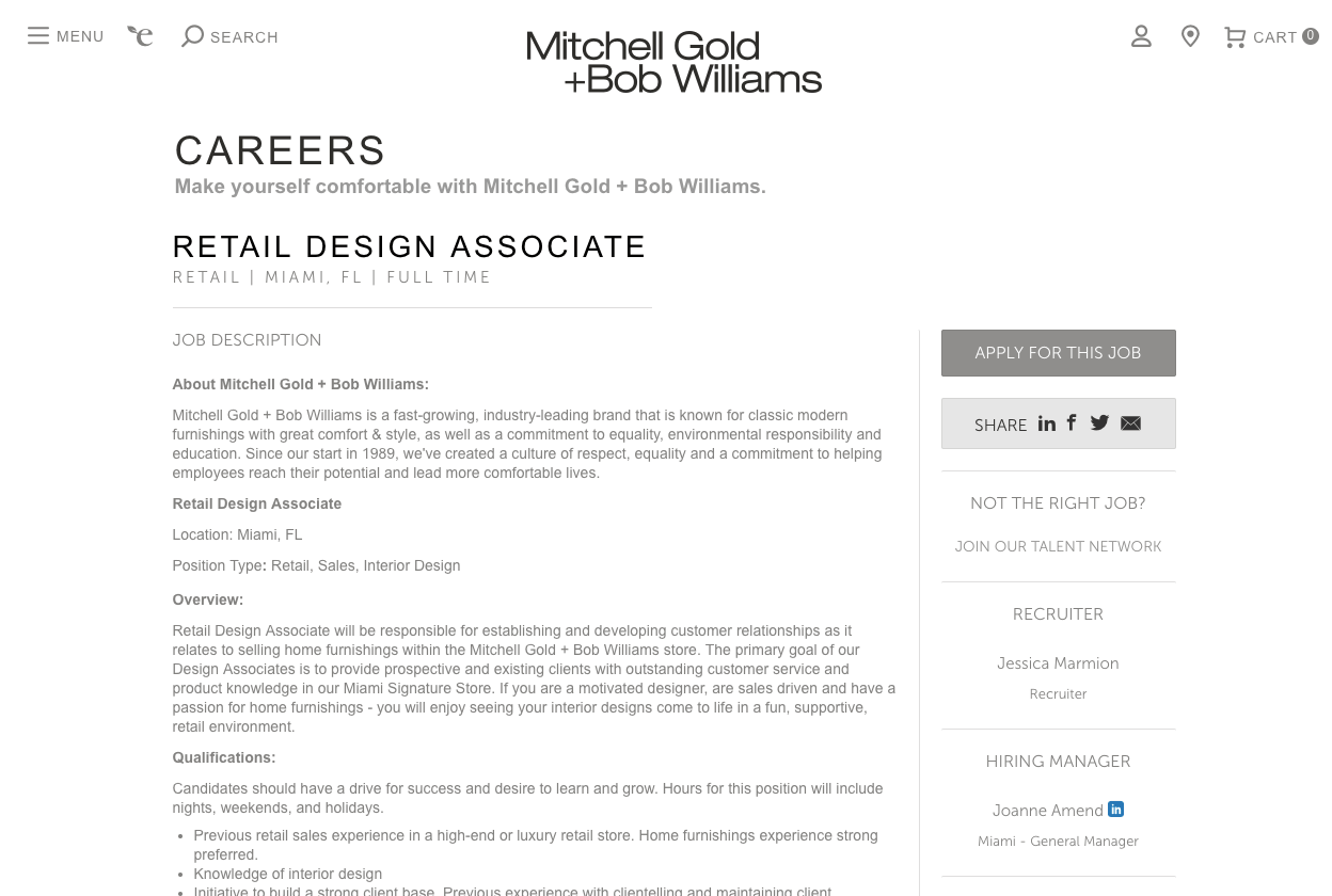 A fun account executive career page example, with whimsical employer branding.