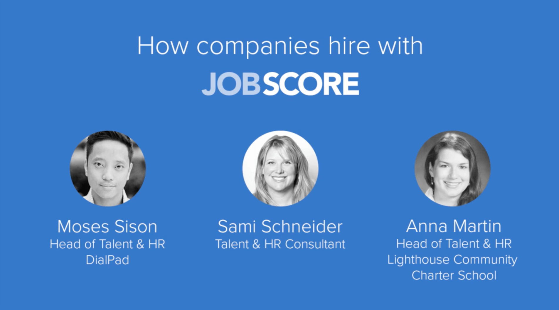 Video reviews of top companies using JobScore Applicant Tracking System.